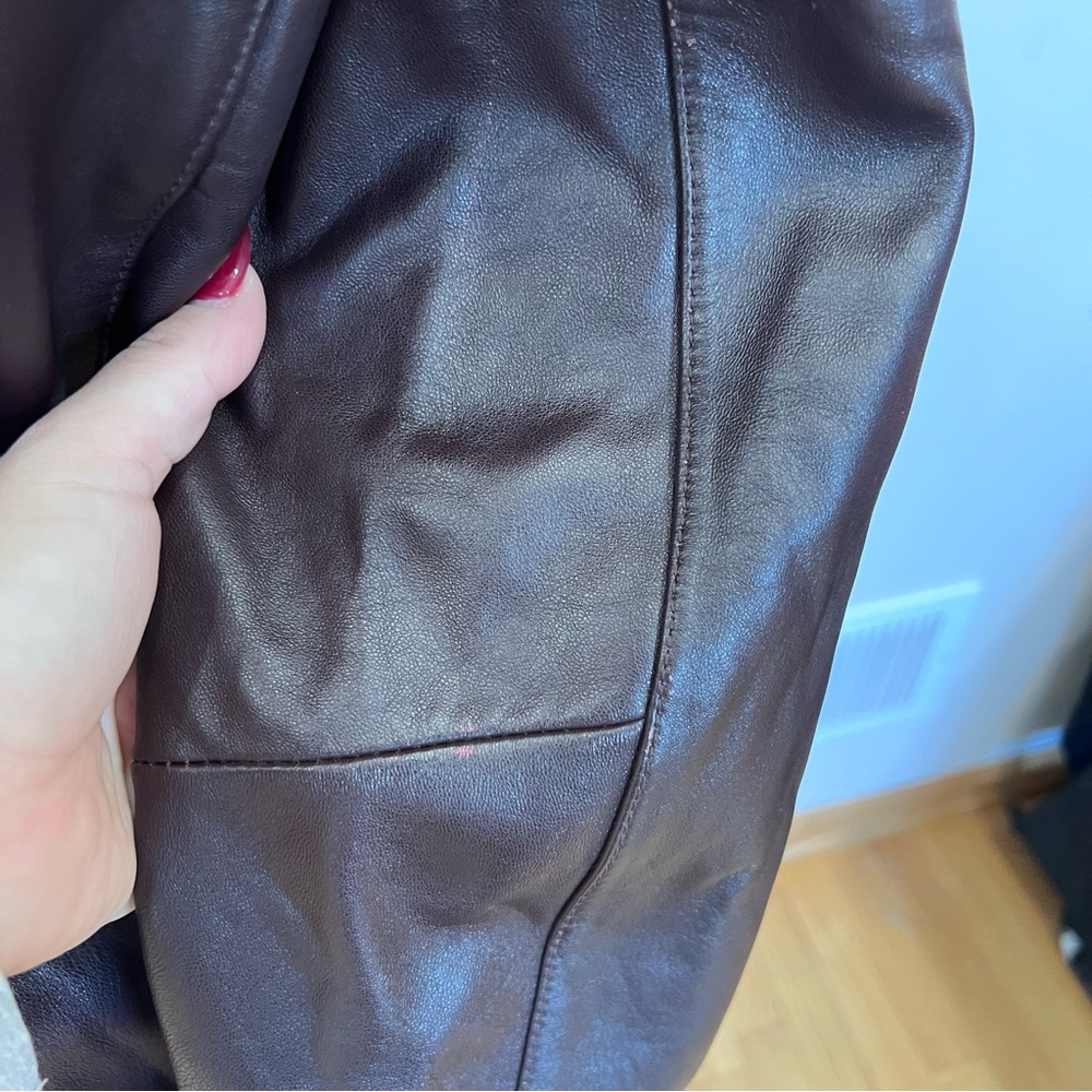 Kenneth Kole plum leather jacket - Picture 5 of 7